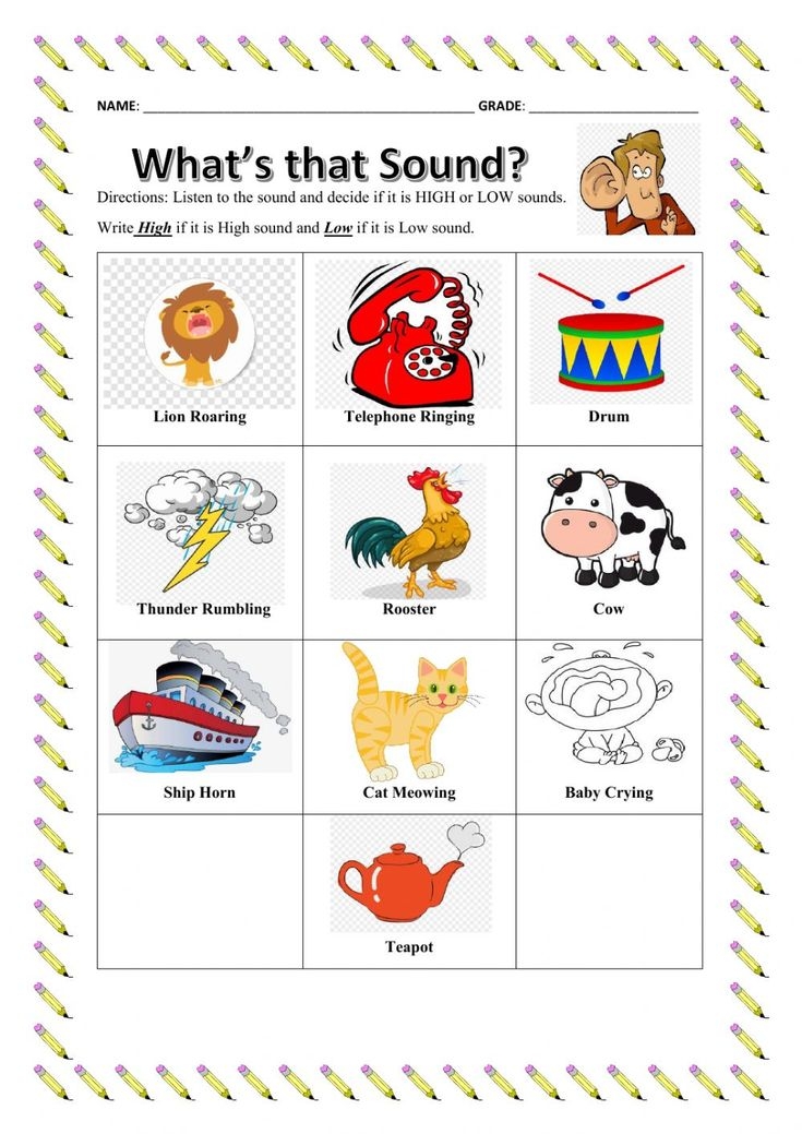 PITCH HIGH And LOW Sounds Interactive Worksheet Music Worksheets 