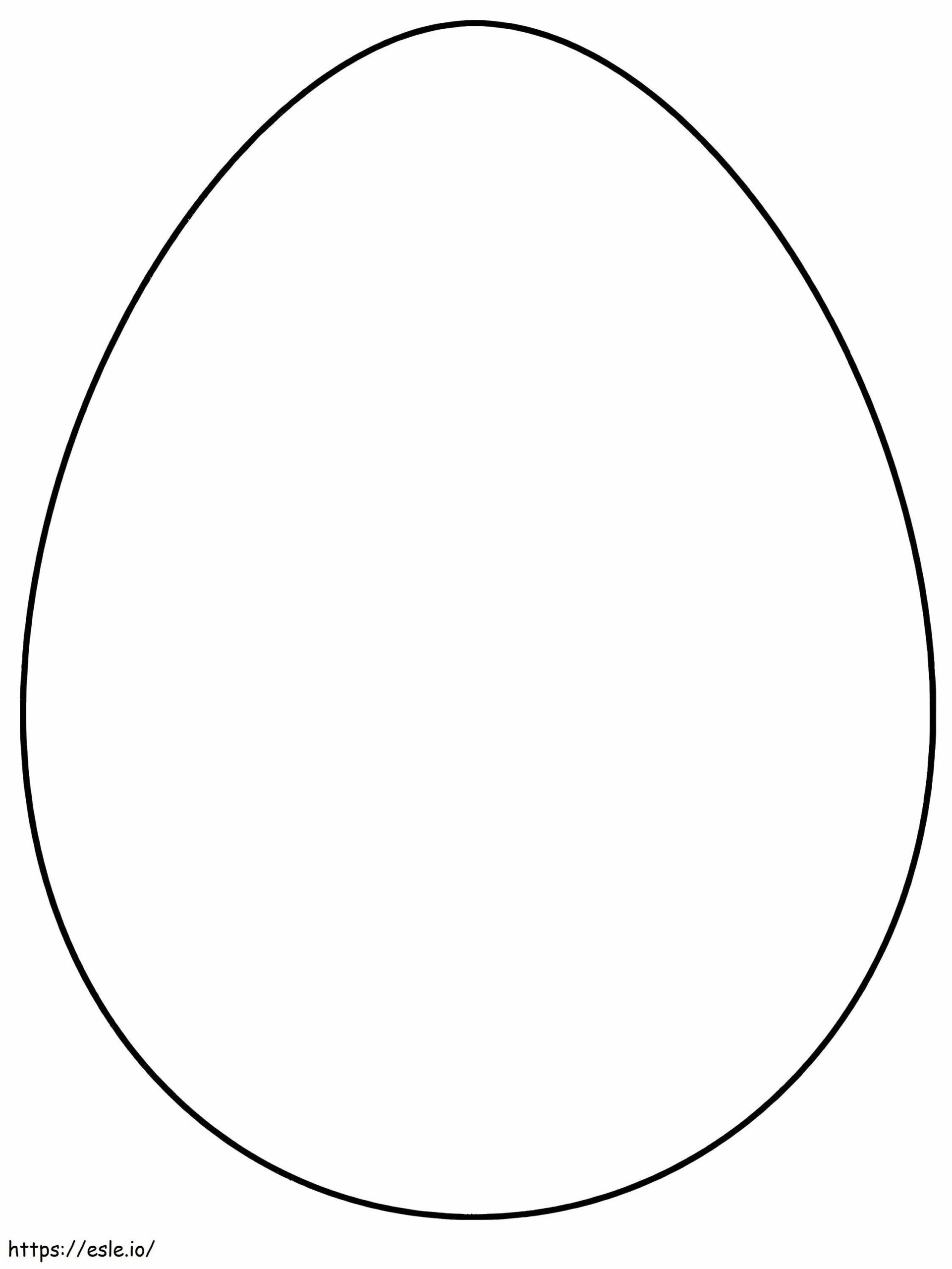 Plain Egg Coloring Page