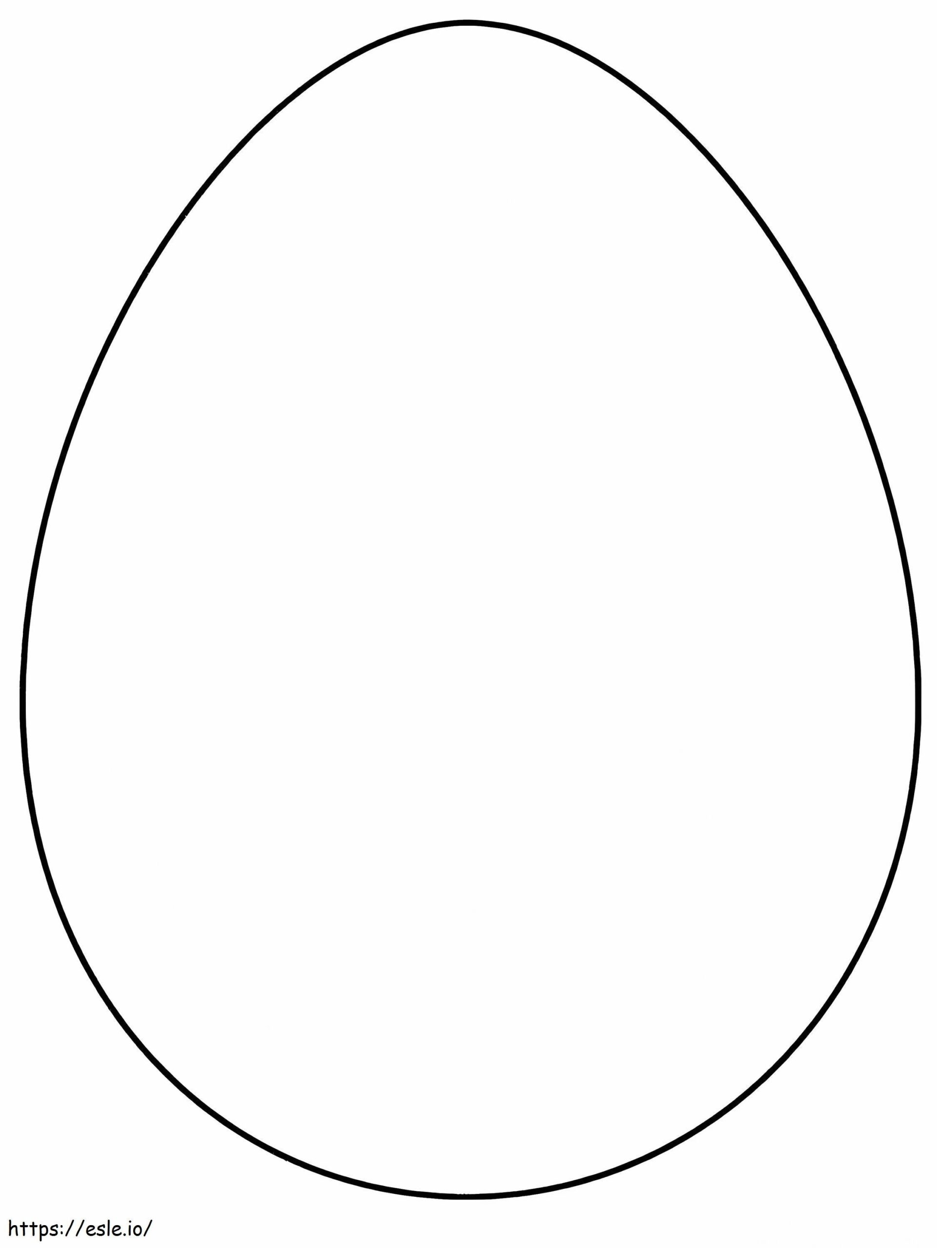 Plain Egg Coloring Page