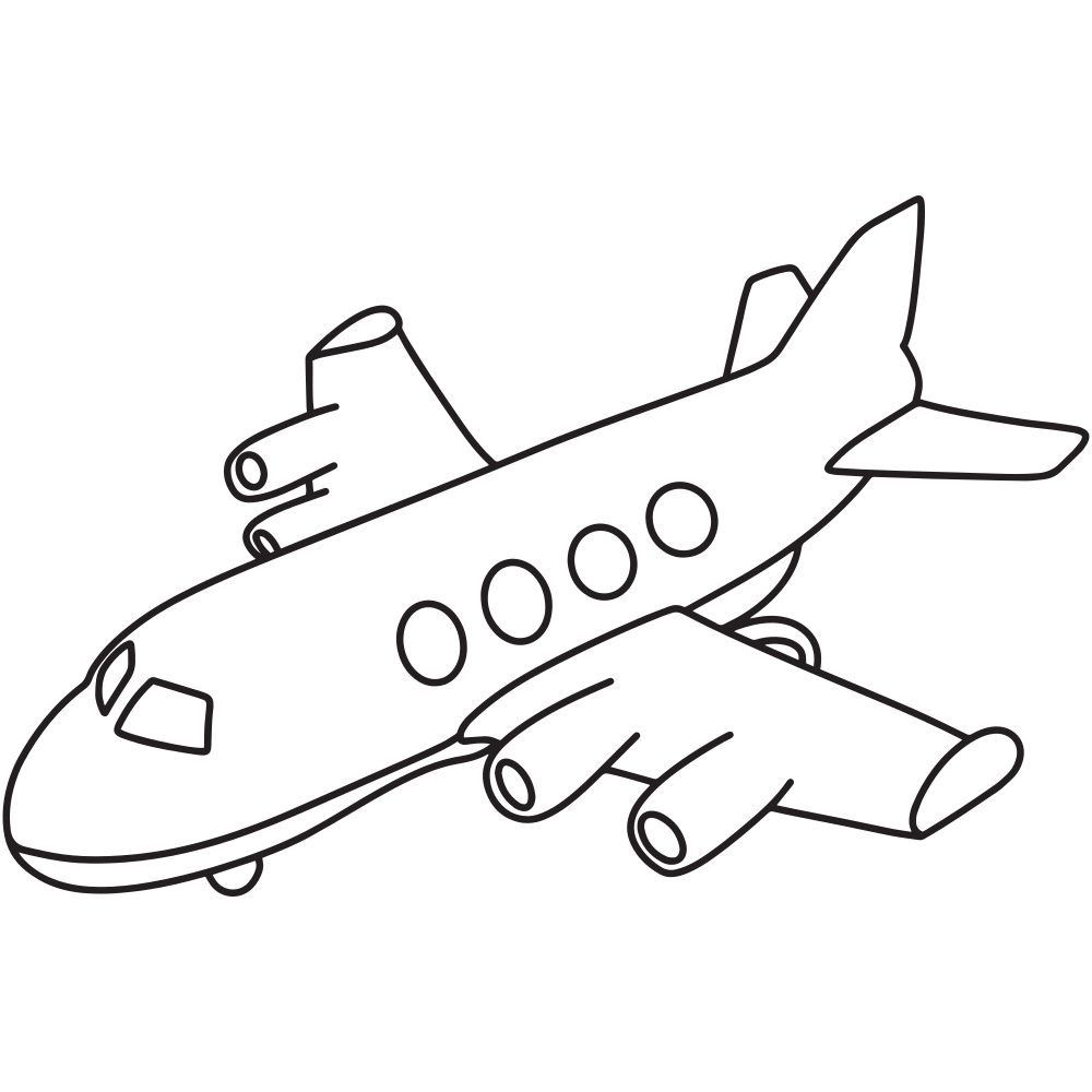 free printable plane coloring pages