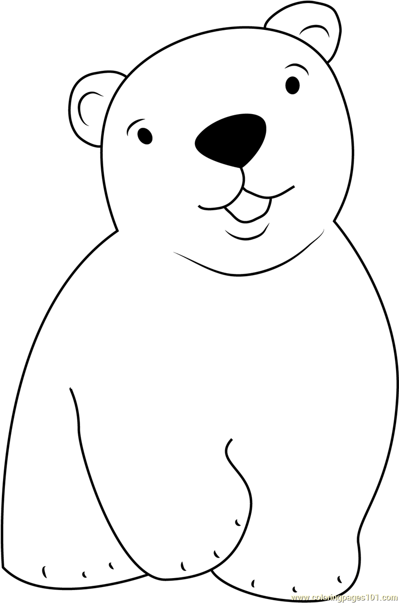 free printable polar bear outline