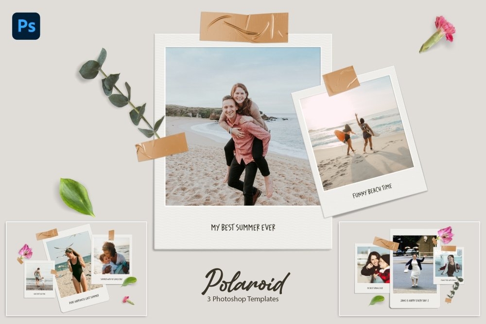 Polaroid Photo Templates Design Cuts