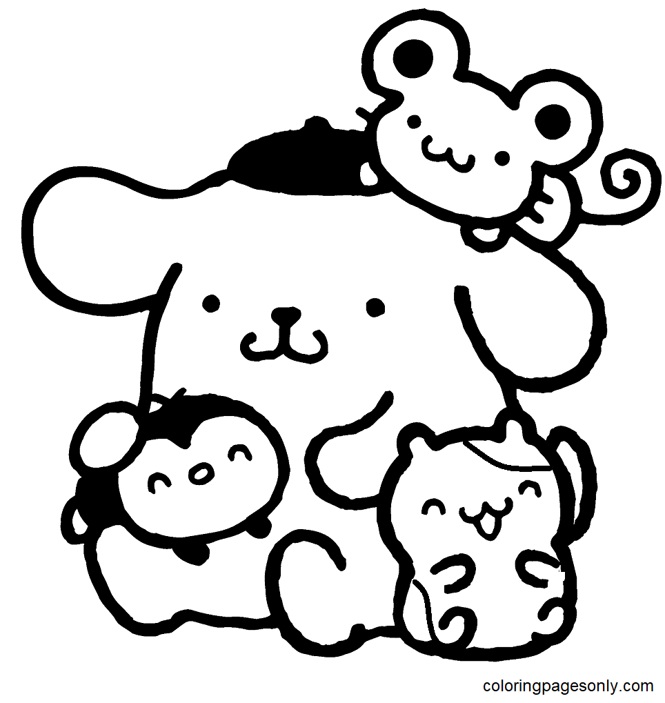 Pompompurin Coloring Pages Coloring Home