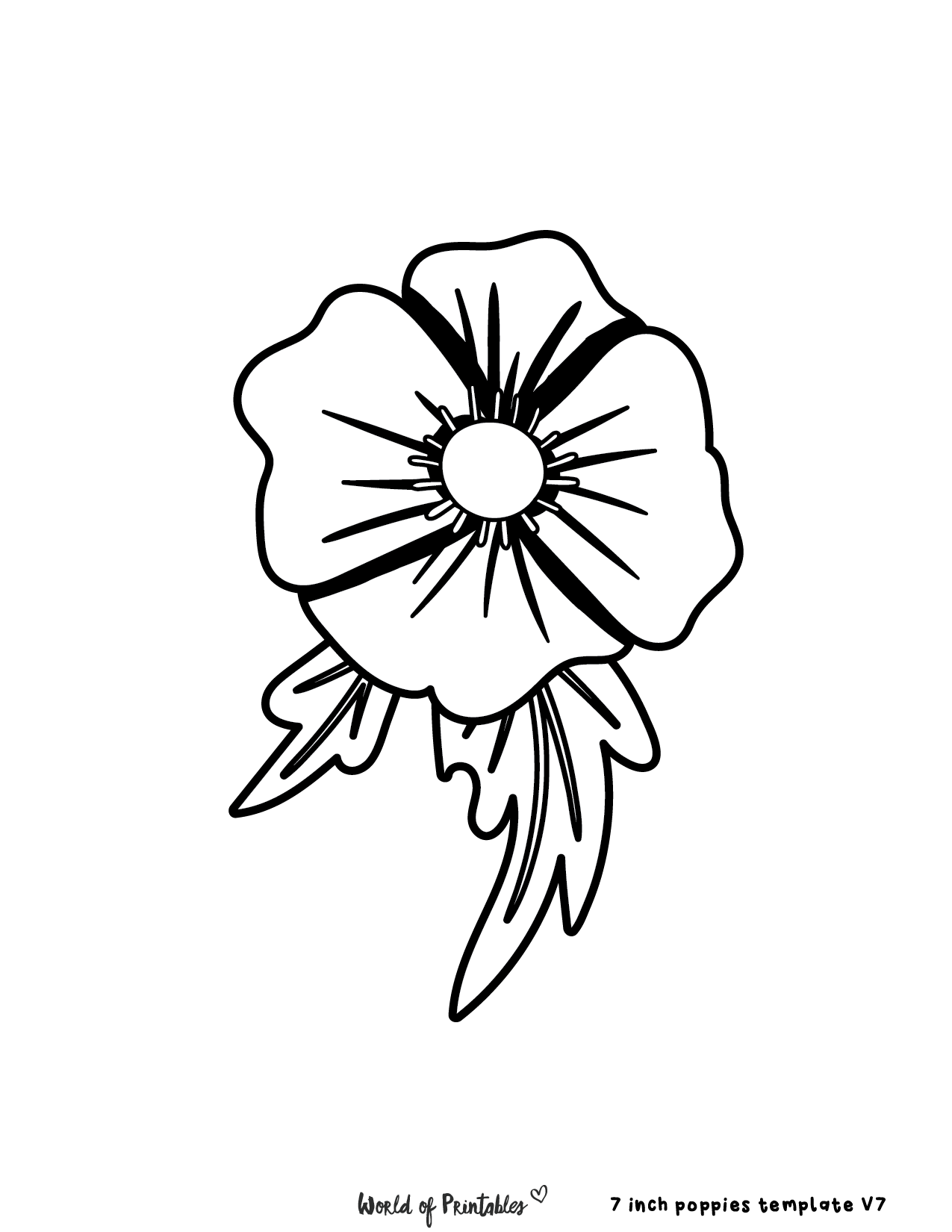 printable poppy template
