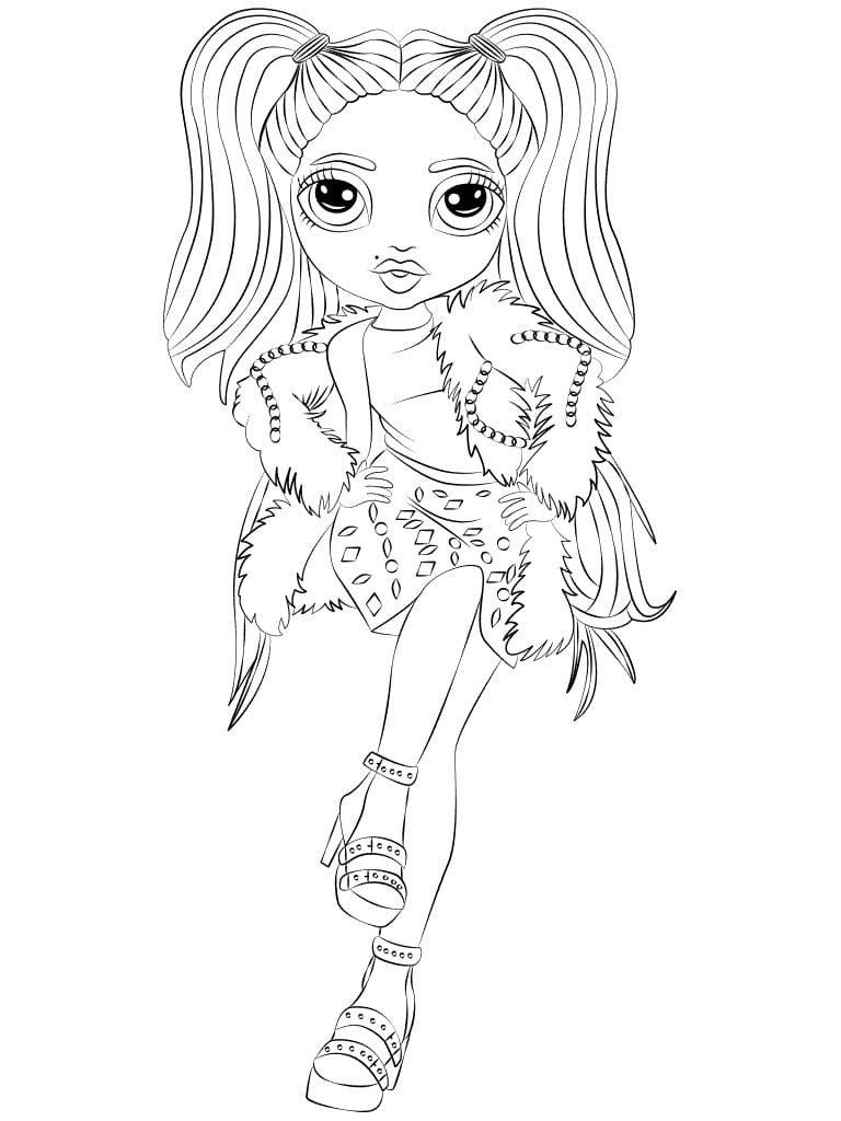 Poppy Rowan Rainbow High Coloring Page Free Printable Coloring Pages 