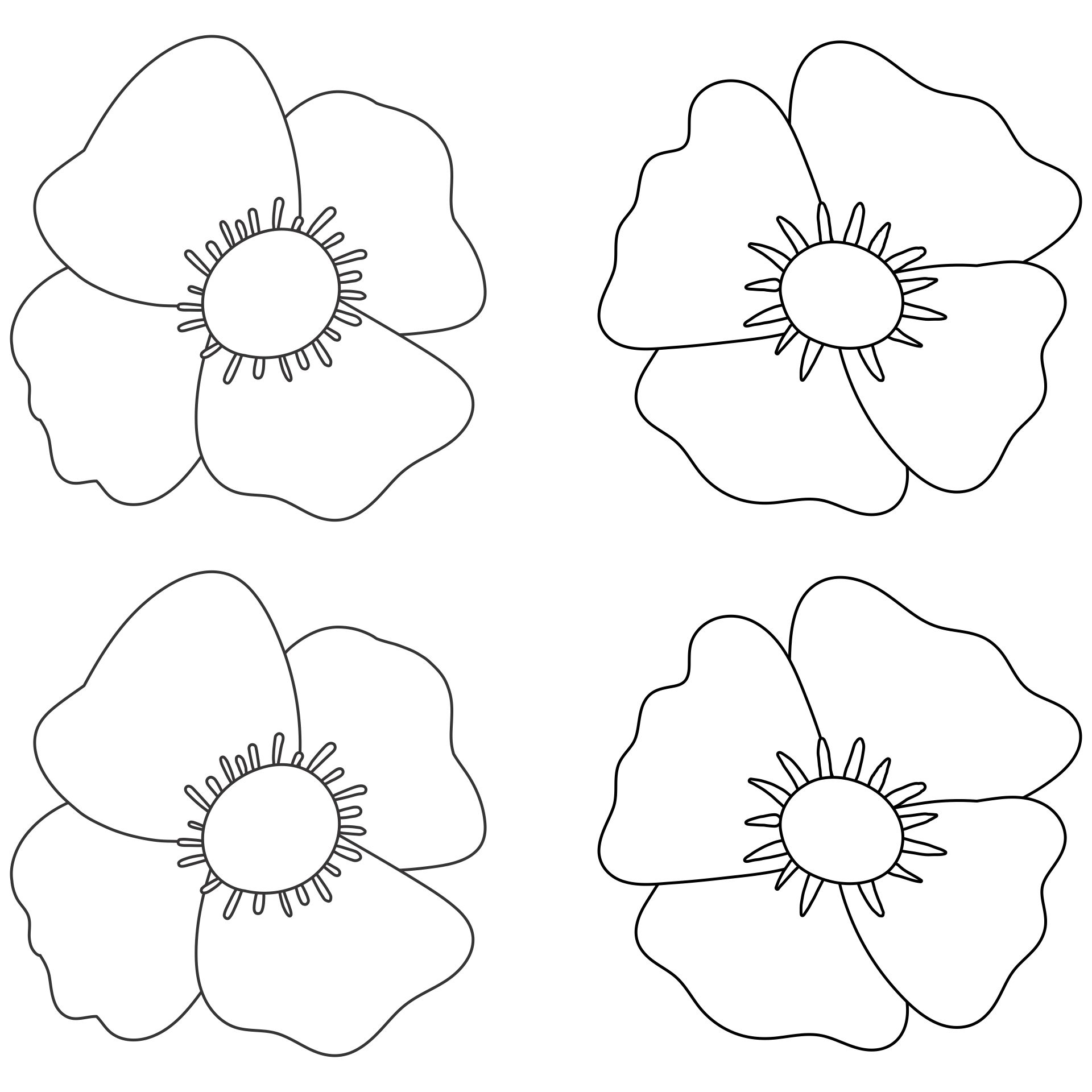free poppy printable template