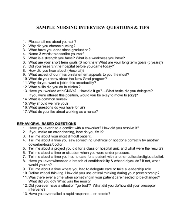 Possible Interview Questions Pdf Star Interview Questions