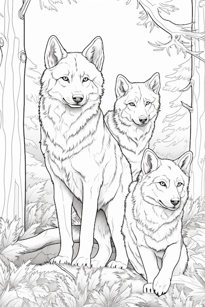 free coloring pages wolves