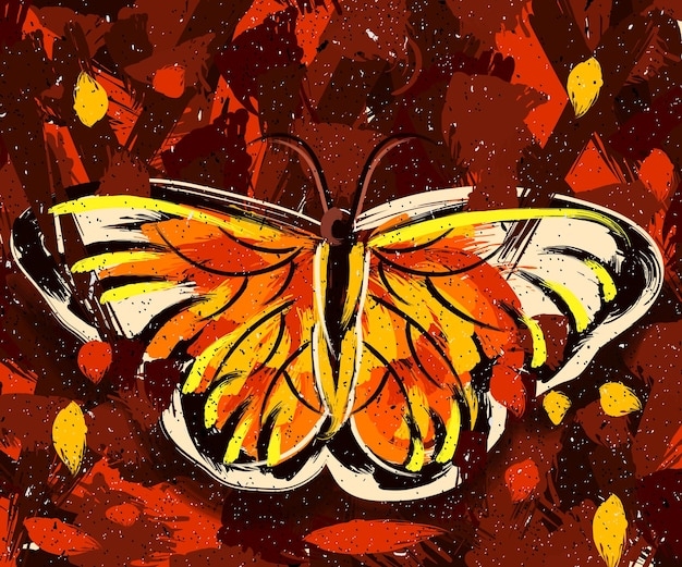 Premium Vector Butterfly Painting