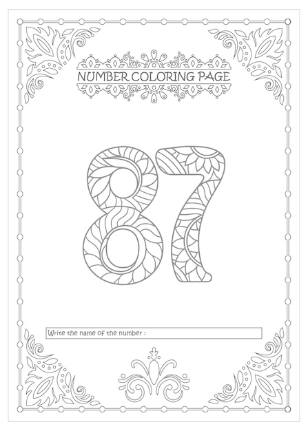 Premium Vector Cute Printable Number Coloring Pages For Preschoolers 