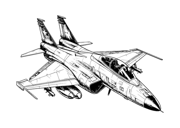 jet plane colouring in