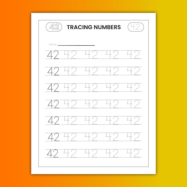 Premium Vector Numbers Tracing Worksheet For Children