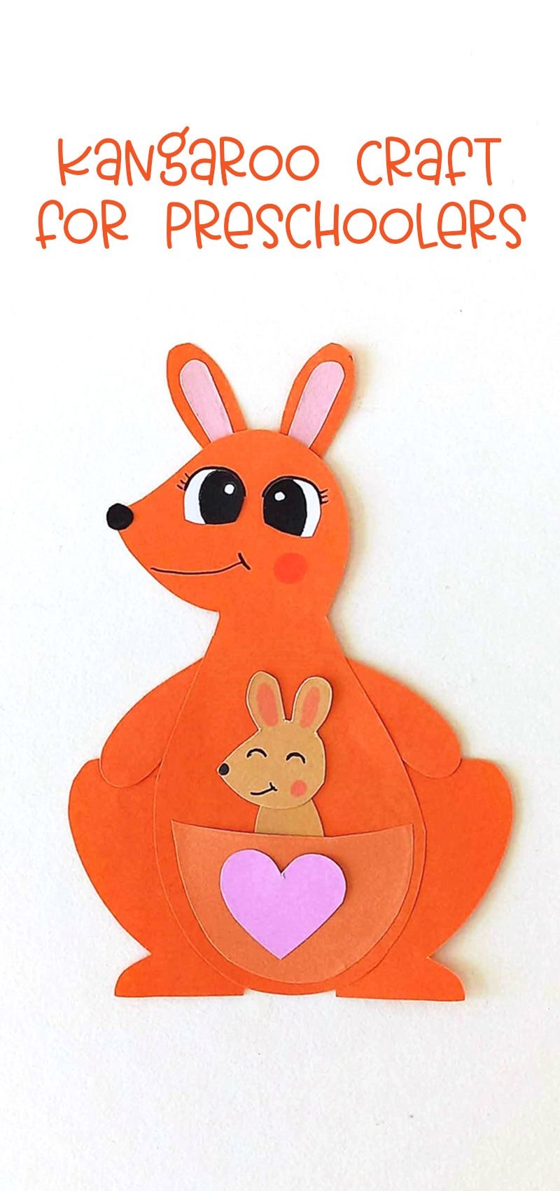 Preschool Kangaroo Craft Moms And Crafters Animal Crafts Preschool