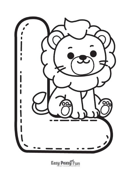 preschool letter l coloring pages