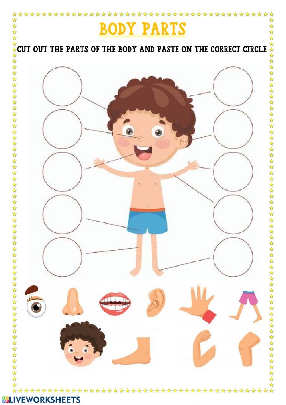 Preschool Printable Body Parts Printable Calendars AT A GLANCE
