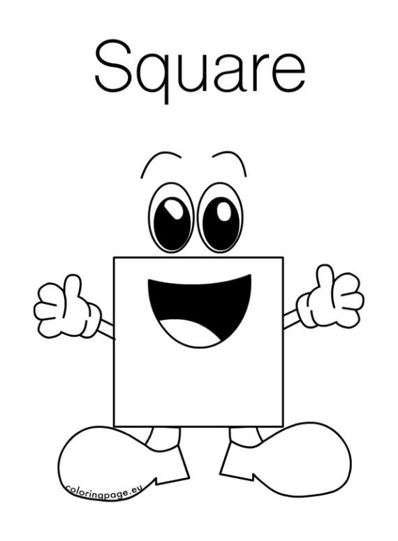 square color page for toddlers