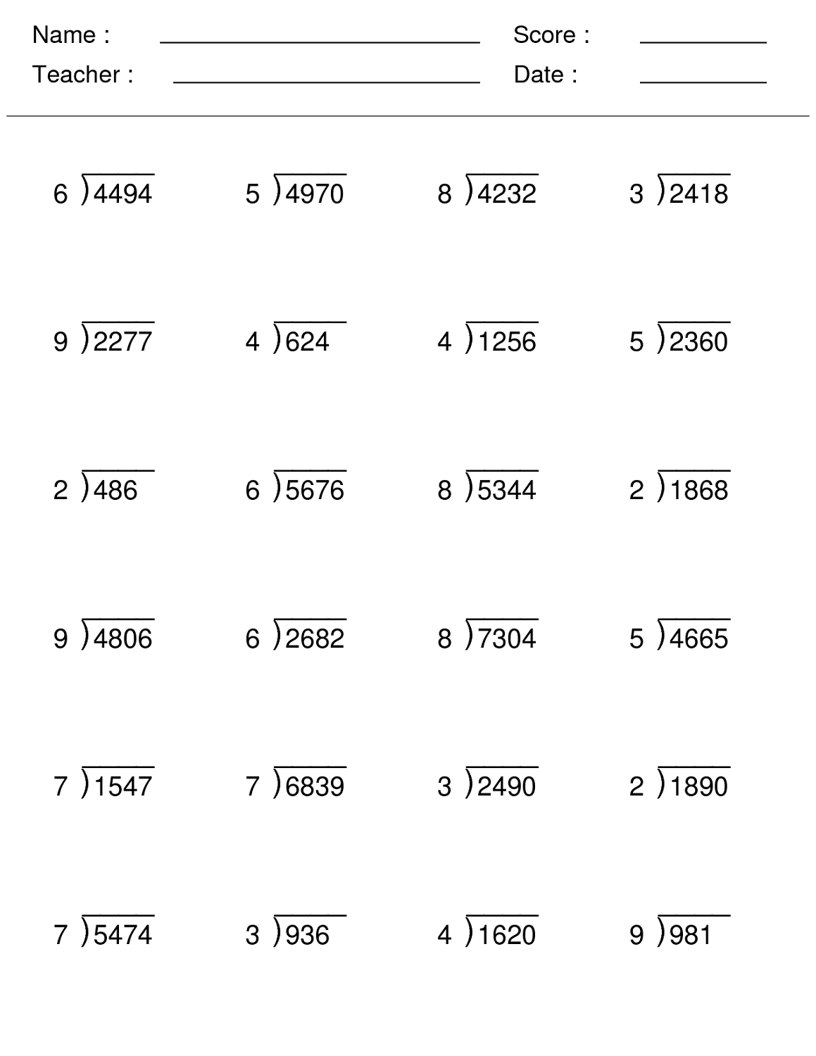 Primary 4 Rounding Numbers Math Worksheets