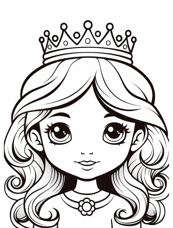 coloring pages for kids princess