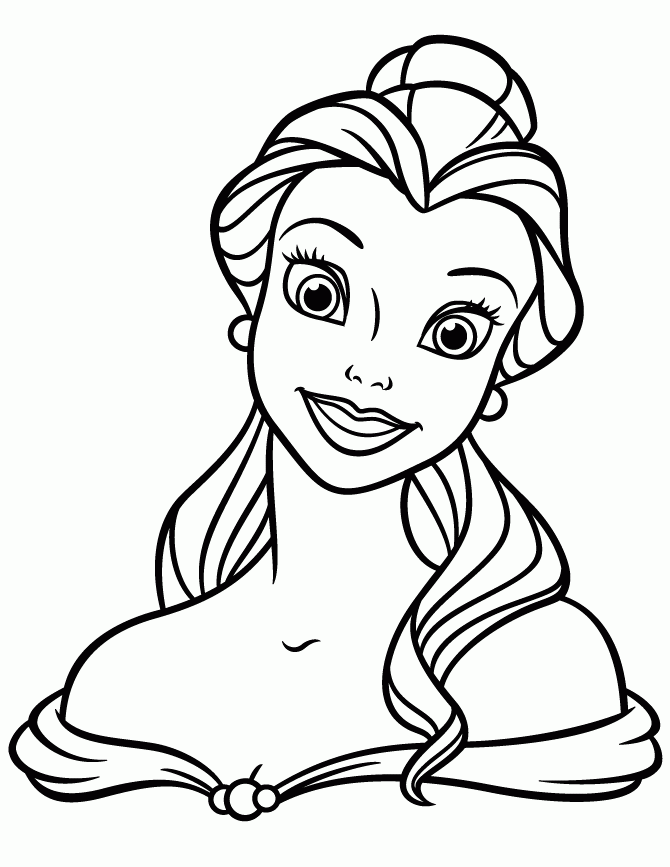 Princess Face Coloring Pages Coloring Home