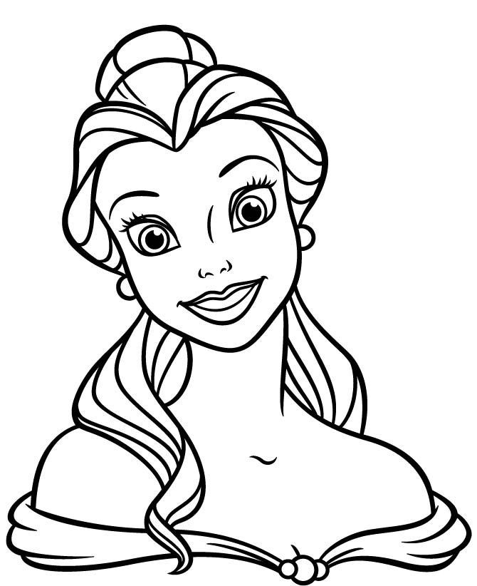 Princess Face Coloring Pages Coloring Home
