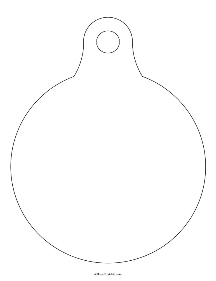 large printable christmas ornament template