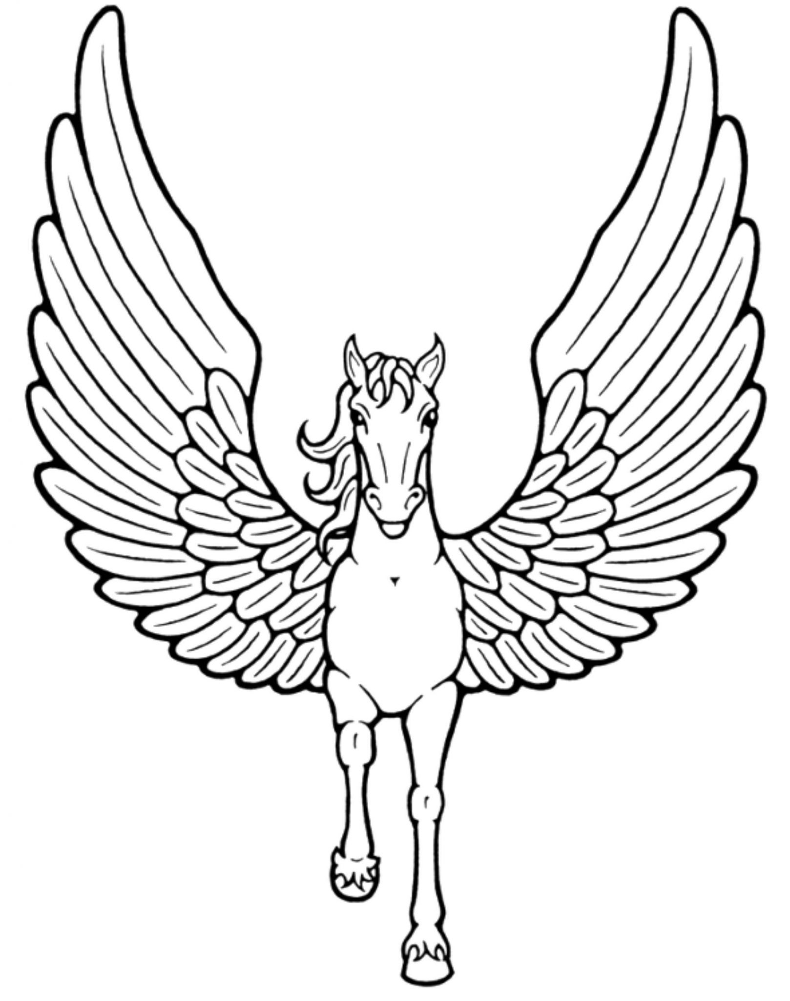 Print Download Unicorn Coloring Pages For Children