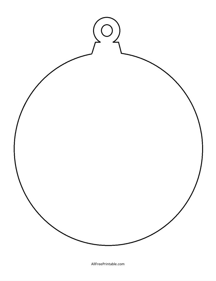 Print Large Christmas Ornament Template 1 Free Printable