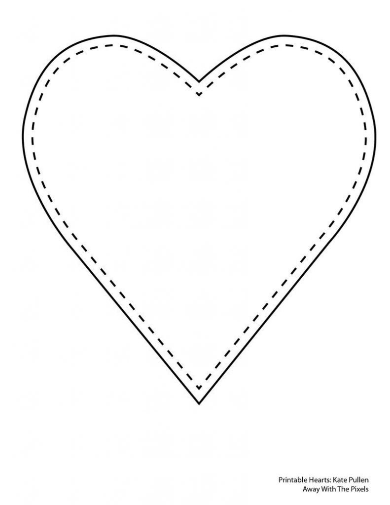 Print Out These 6 Sweet And Free Heart Templates Paper Heart Free