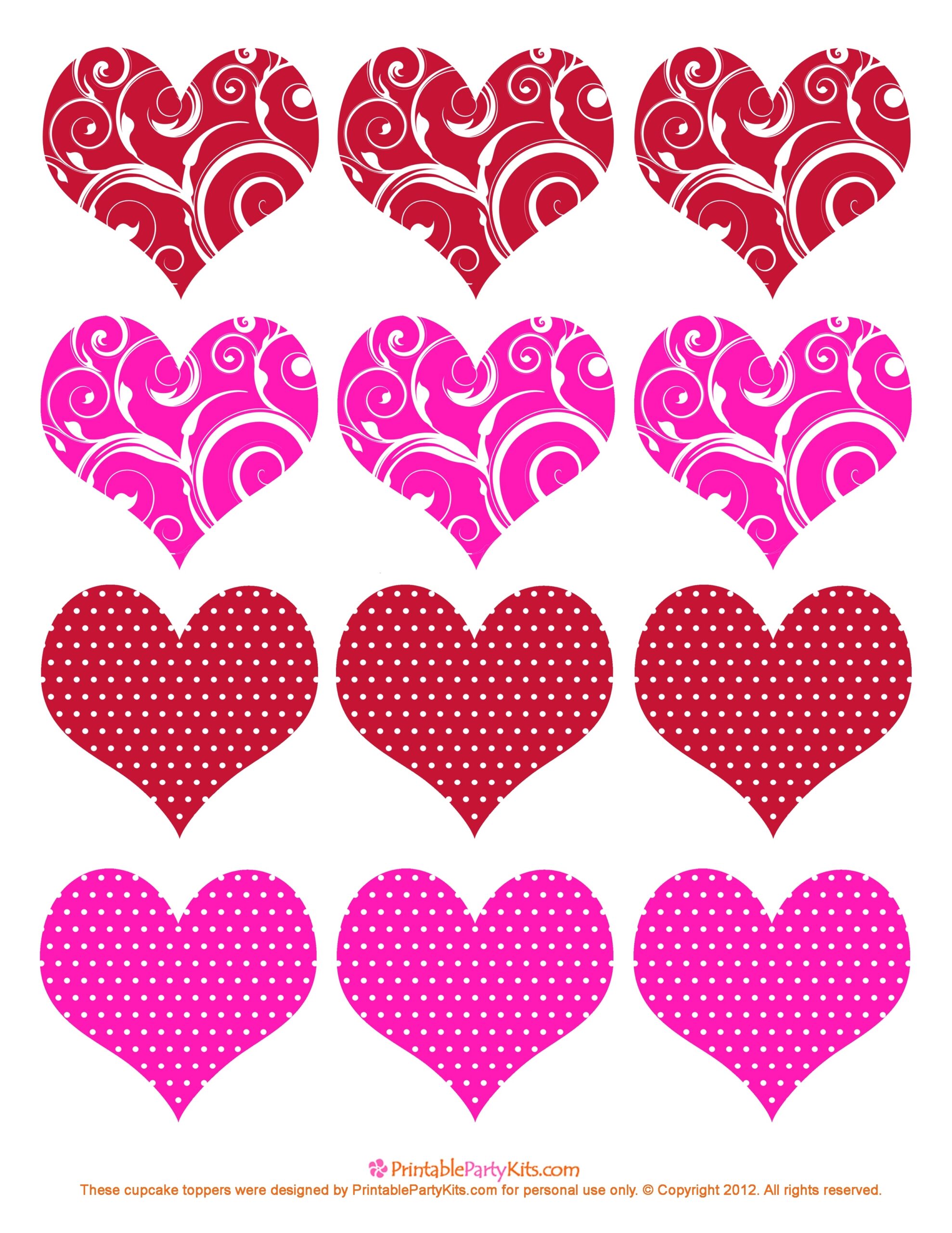 Print Out These 6 Sweet And Free Heart Templates Paper Heart Free 