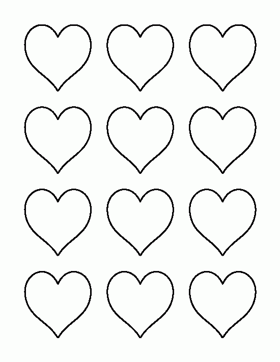 Printable 2 Inch Heart Template For Crafts And Scrapbooking