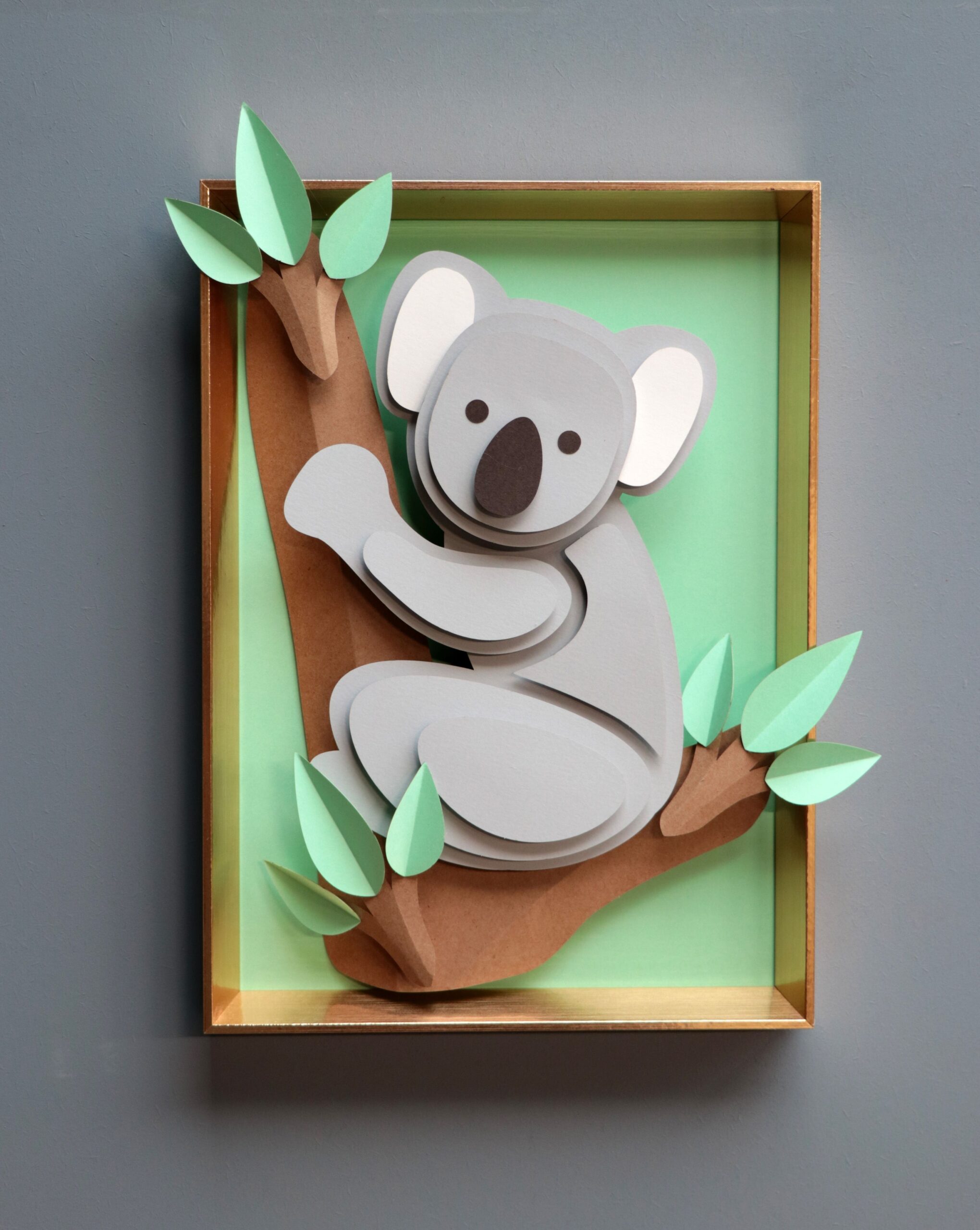 Printable 3D Paper Koala DIY Paper Cutout Art Paper Crafts Paper
