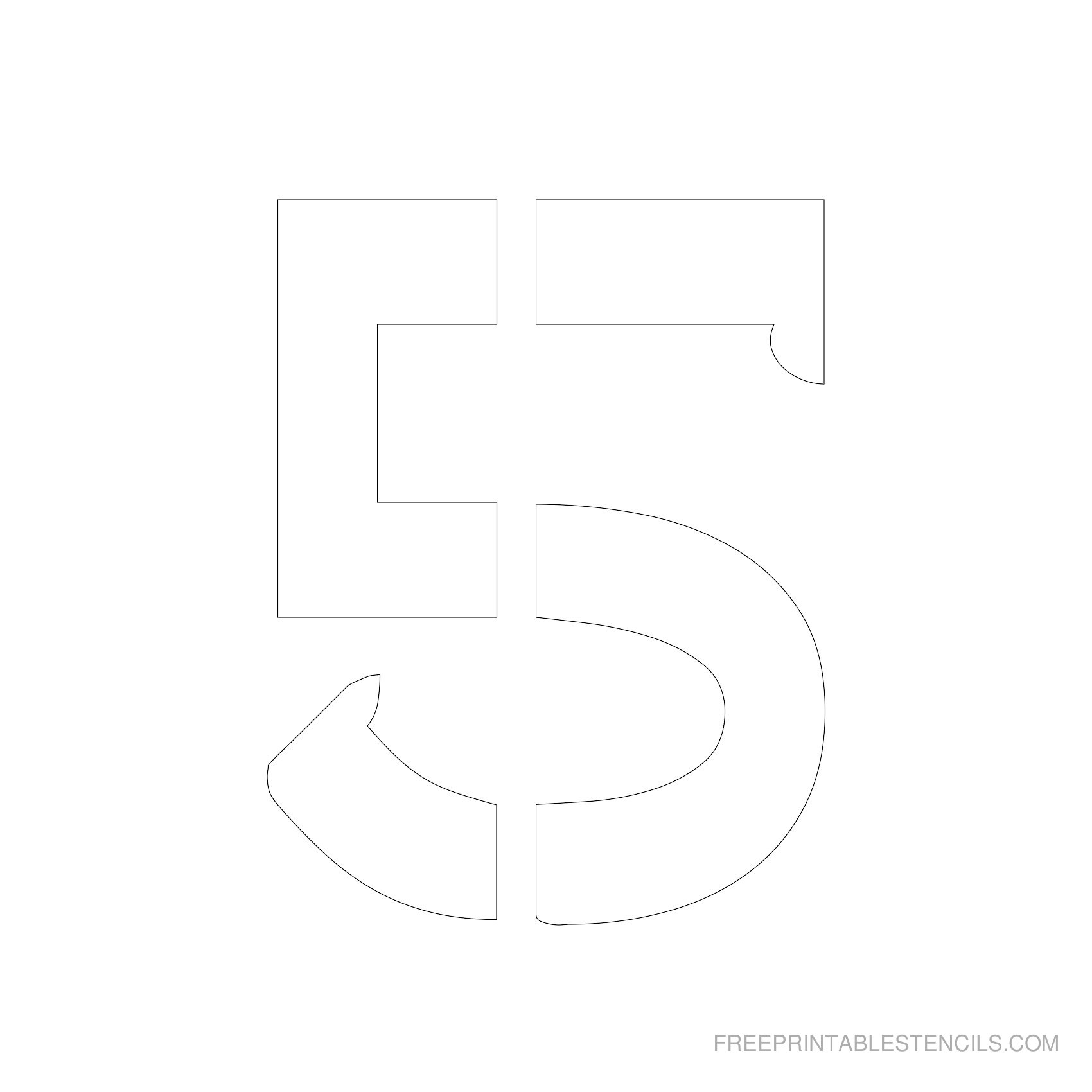 5 inch number stencils free
