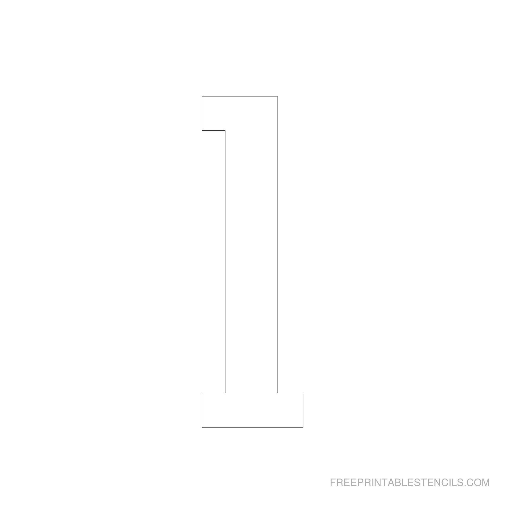 Printable 5 Inch Number Stencils 1 10