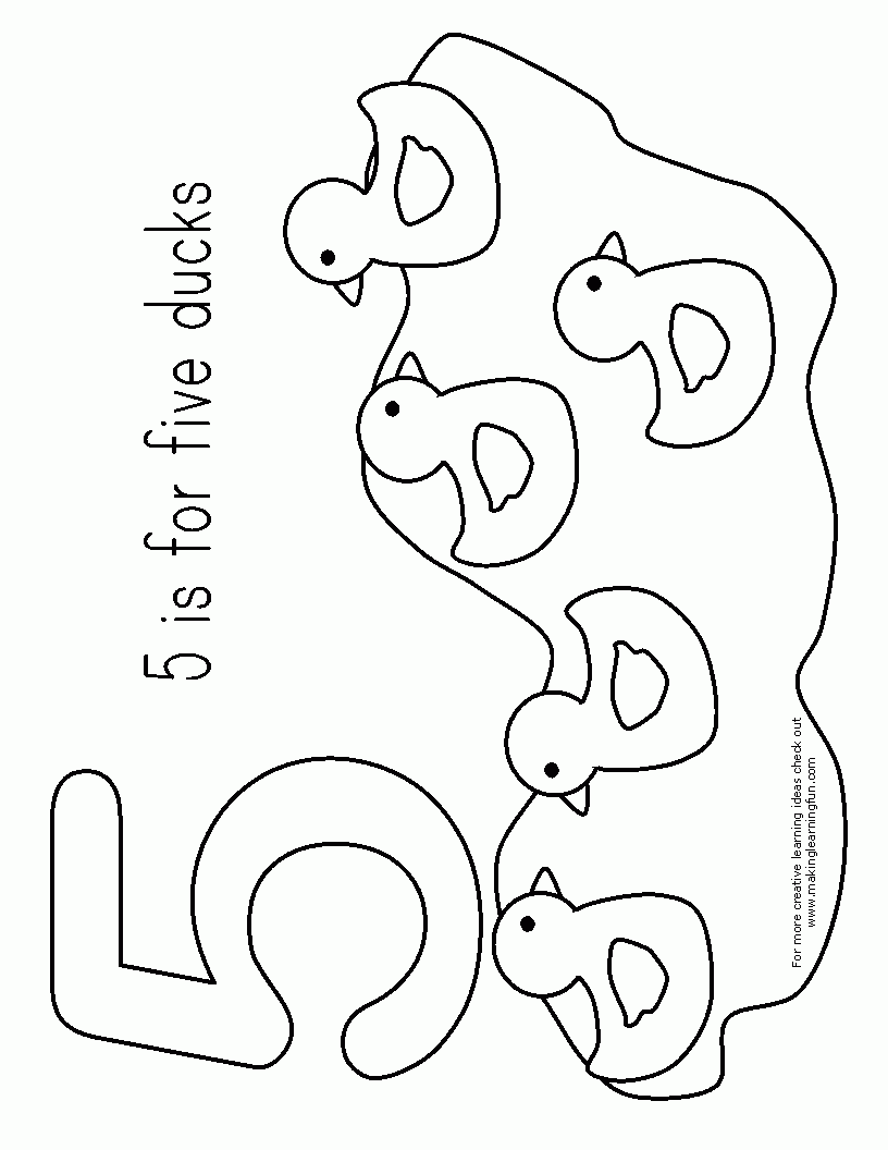 Printable 5 Little Ducks
