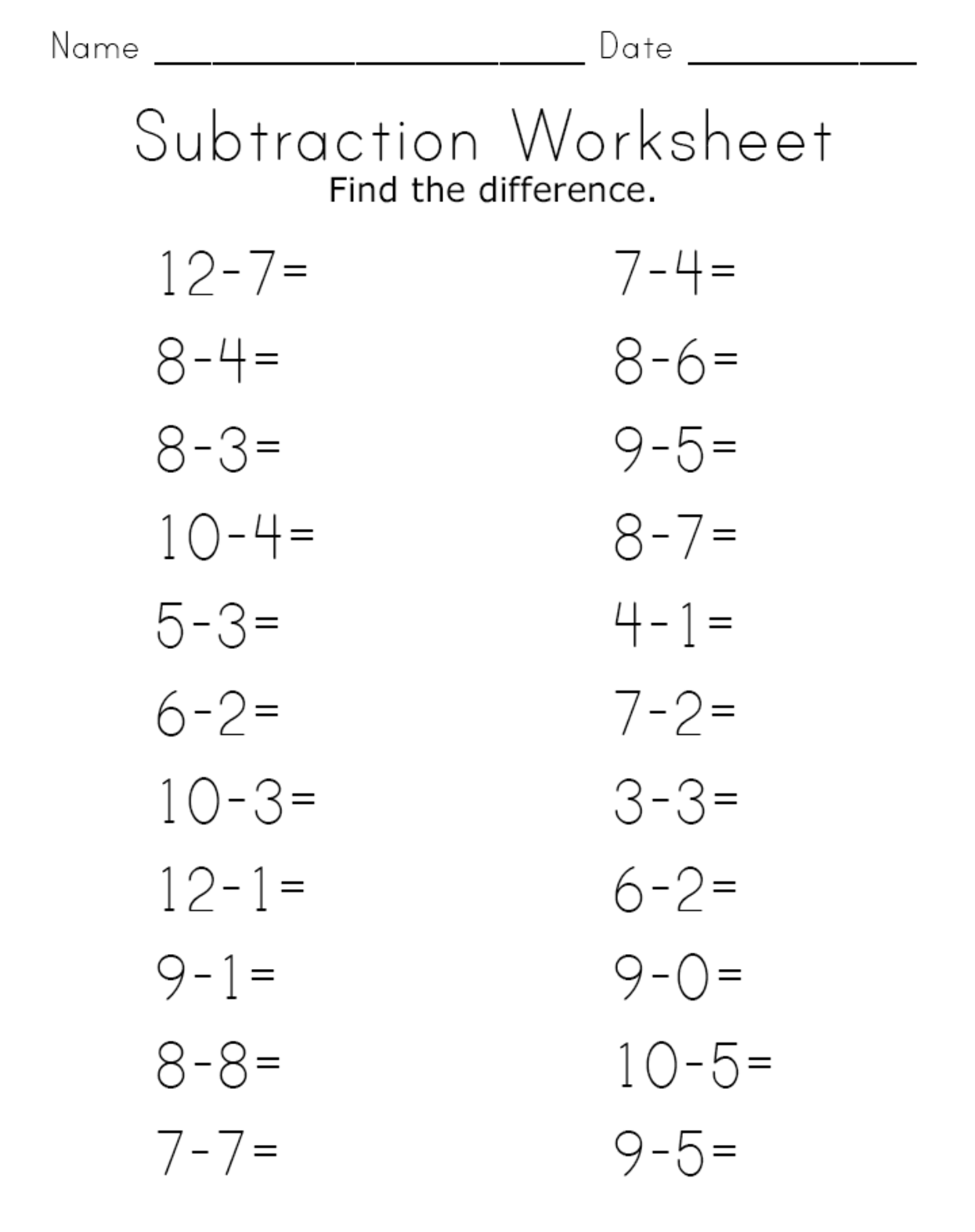 printable adding sheets