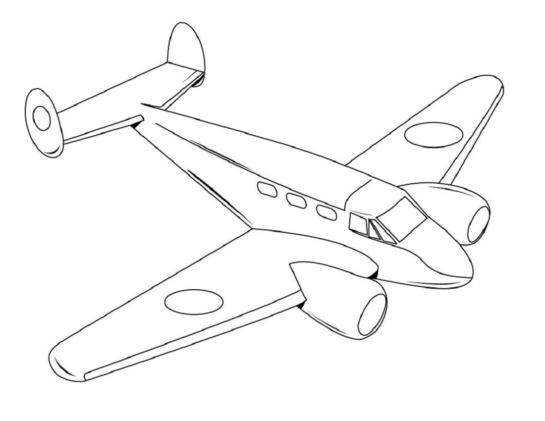 Printable Airplane Color Pages Activity Shelter