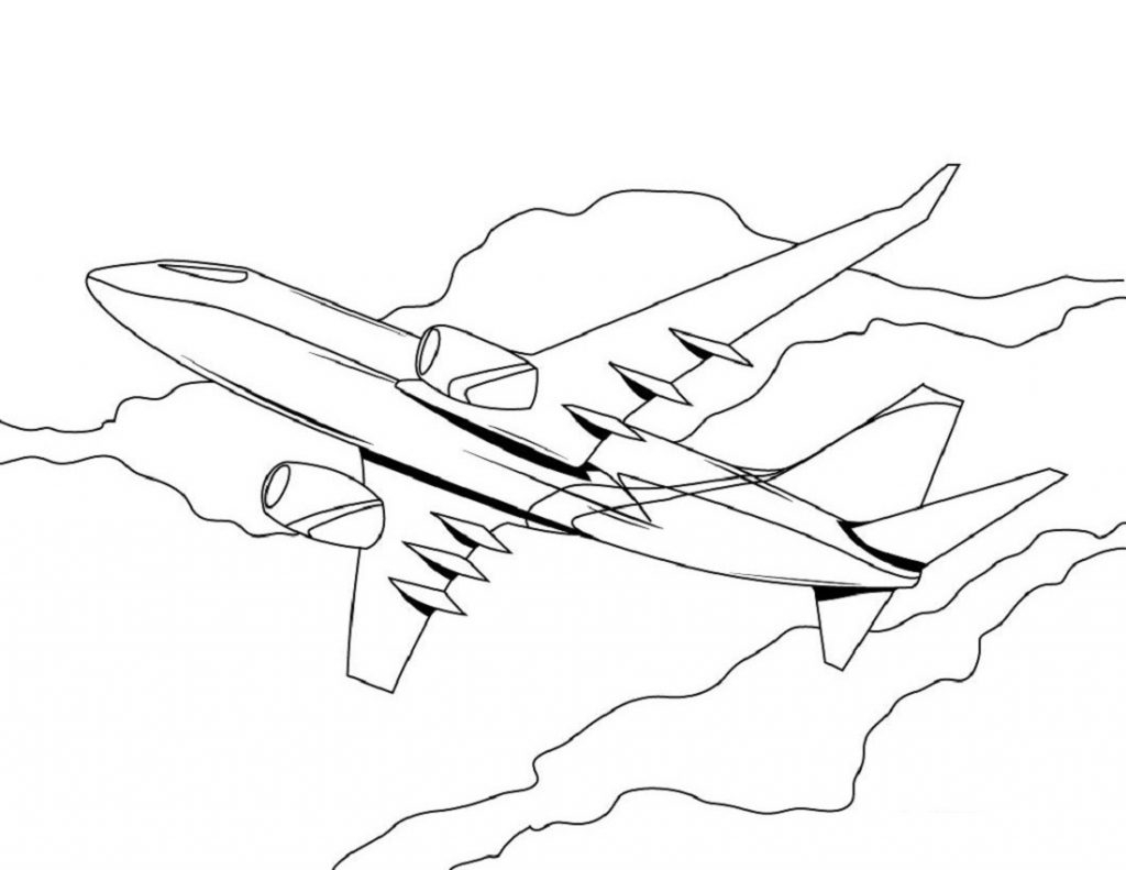 Printable Airplane Color Pages Activity Shelter