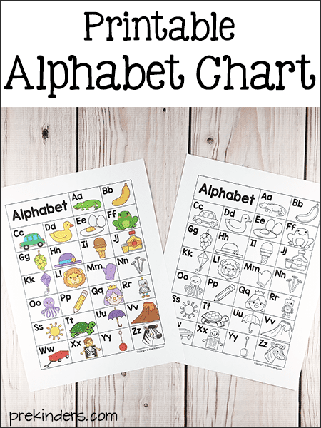 Printable Alphabet Chart PreKinders