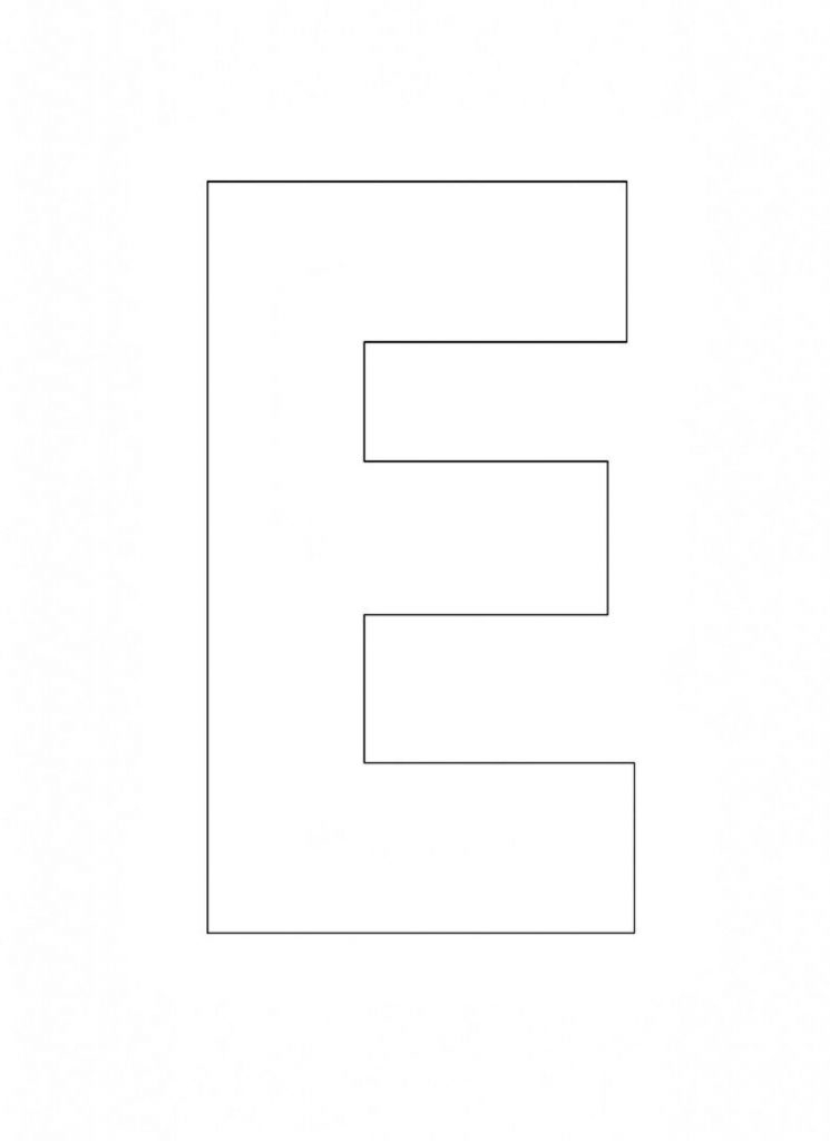 Printable Alphabet Letter E Template Alphabet Letter E St With Large 