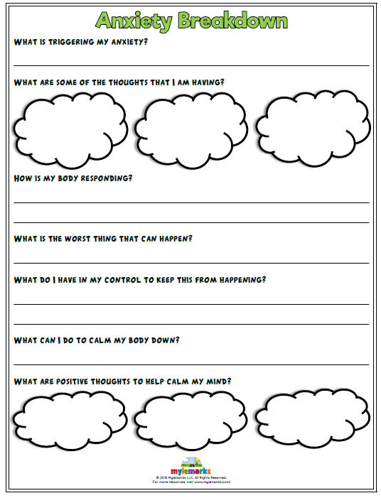 Printable Anxiety Worksheets Pdf Printable Worksheets