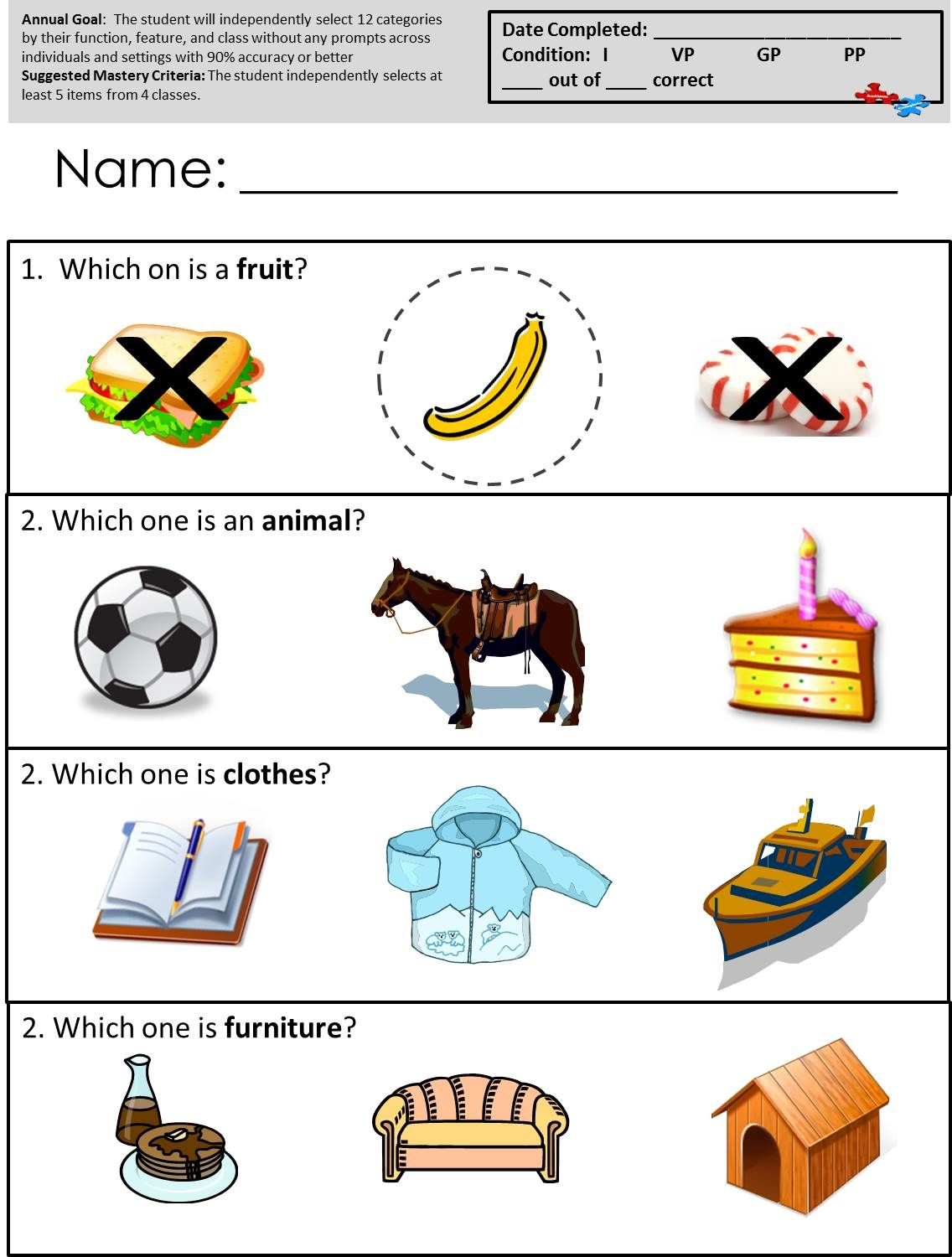 free printable autism learning materials