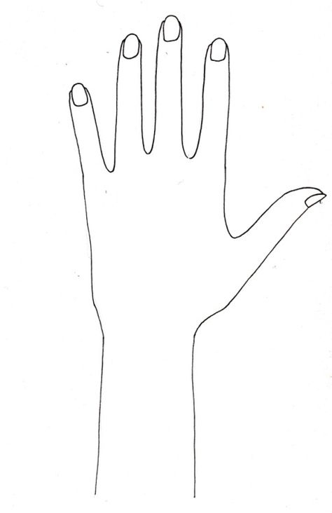 Printable Blank Hand Template For Henna Printable Templates