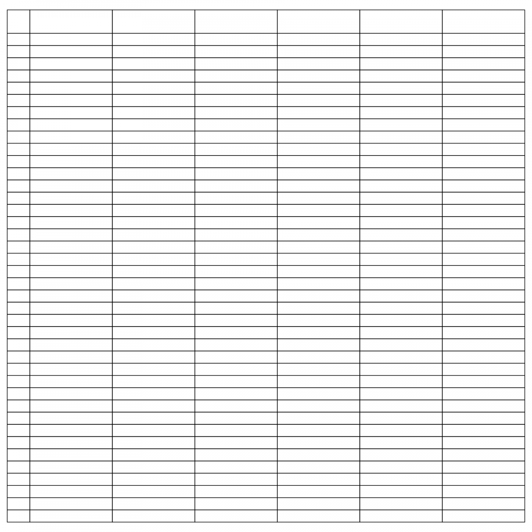Printable Blank Spreadsheet All FREE Printables