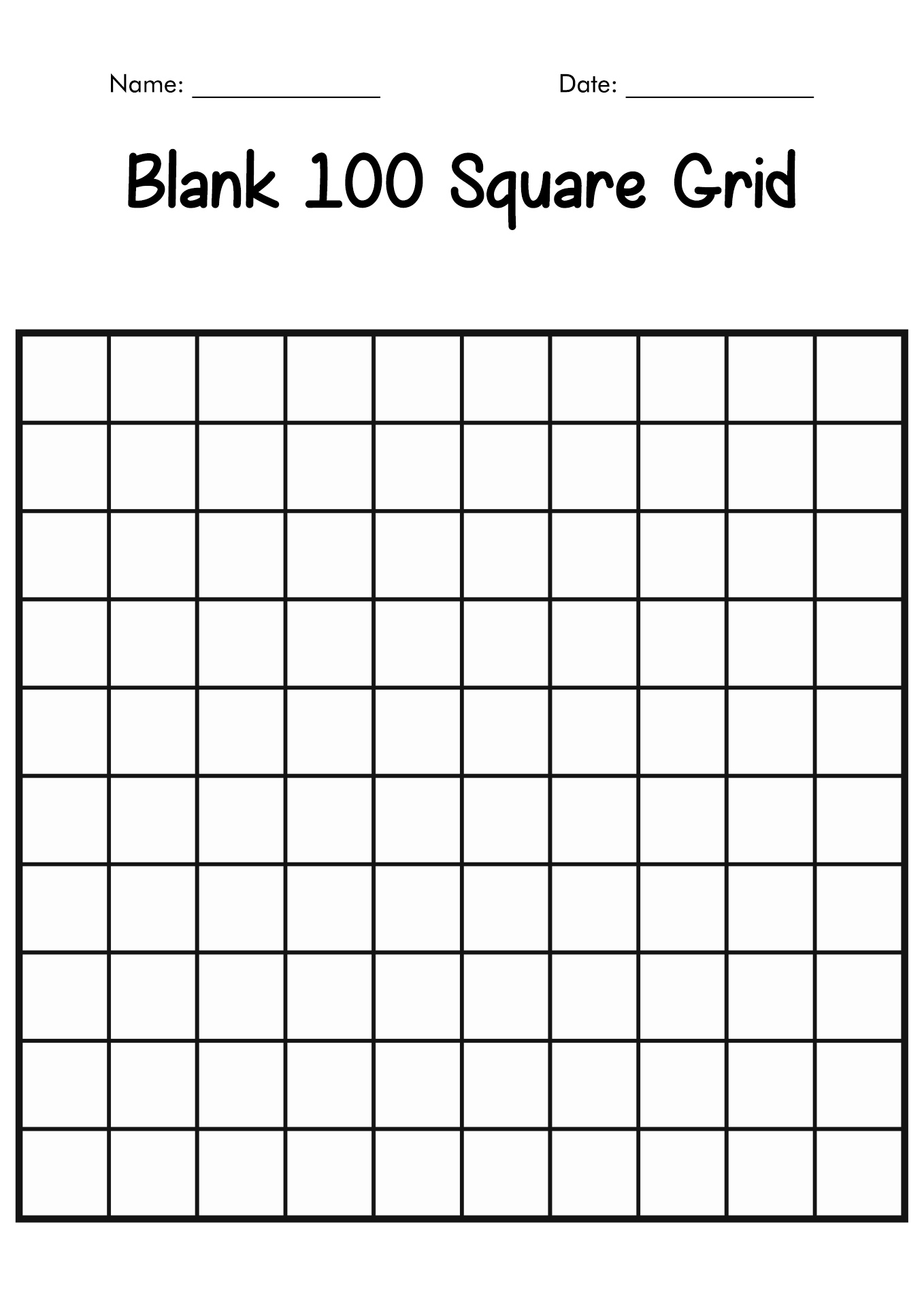 Printable Blank Square Template