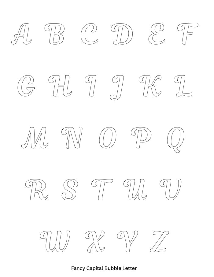 Printable Bubble Letters Upper And Lowercase A To Z Infoupdate