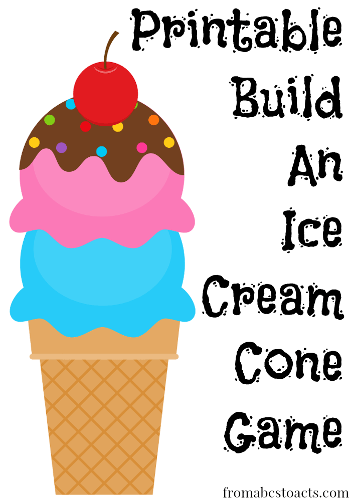 build a ice cream printable
