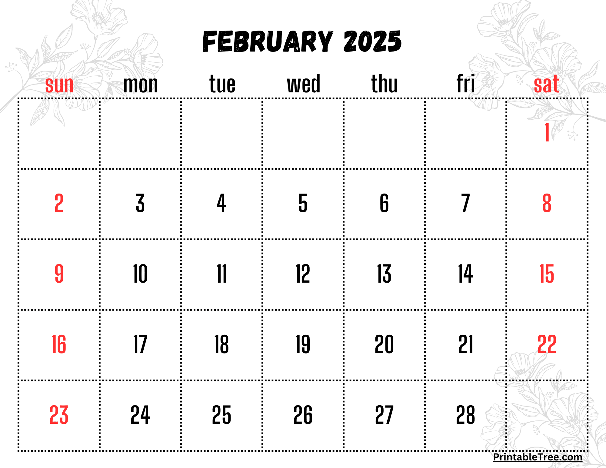 Printable Calendar Feb 2025 Free Printable Pdf Download Daniel A Nissen