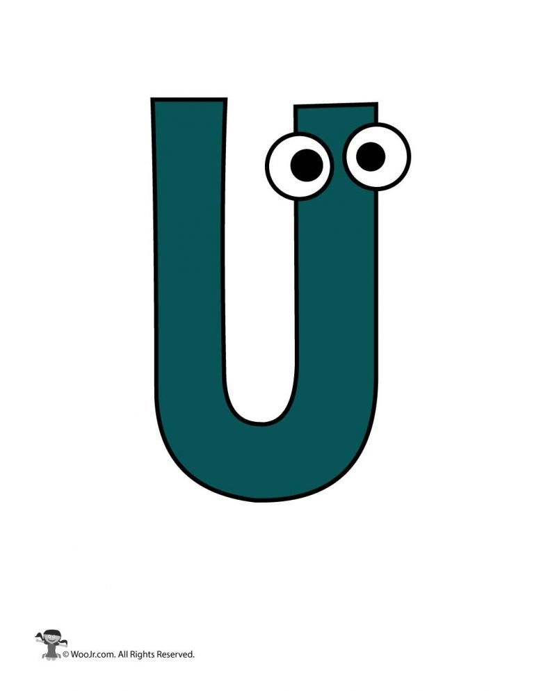 Printable Cartoon Letters Woo Jr Kids Activities Letter U Cartoon 