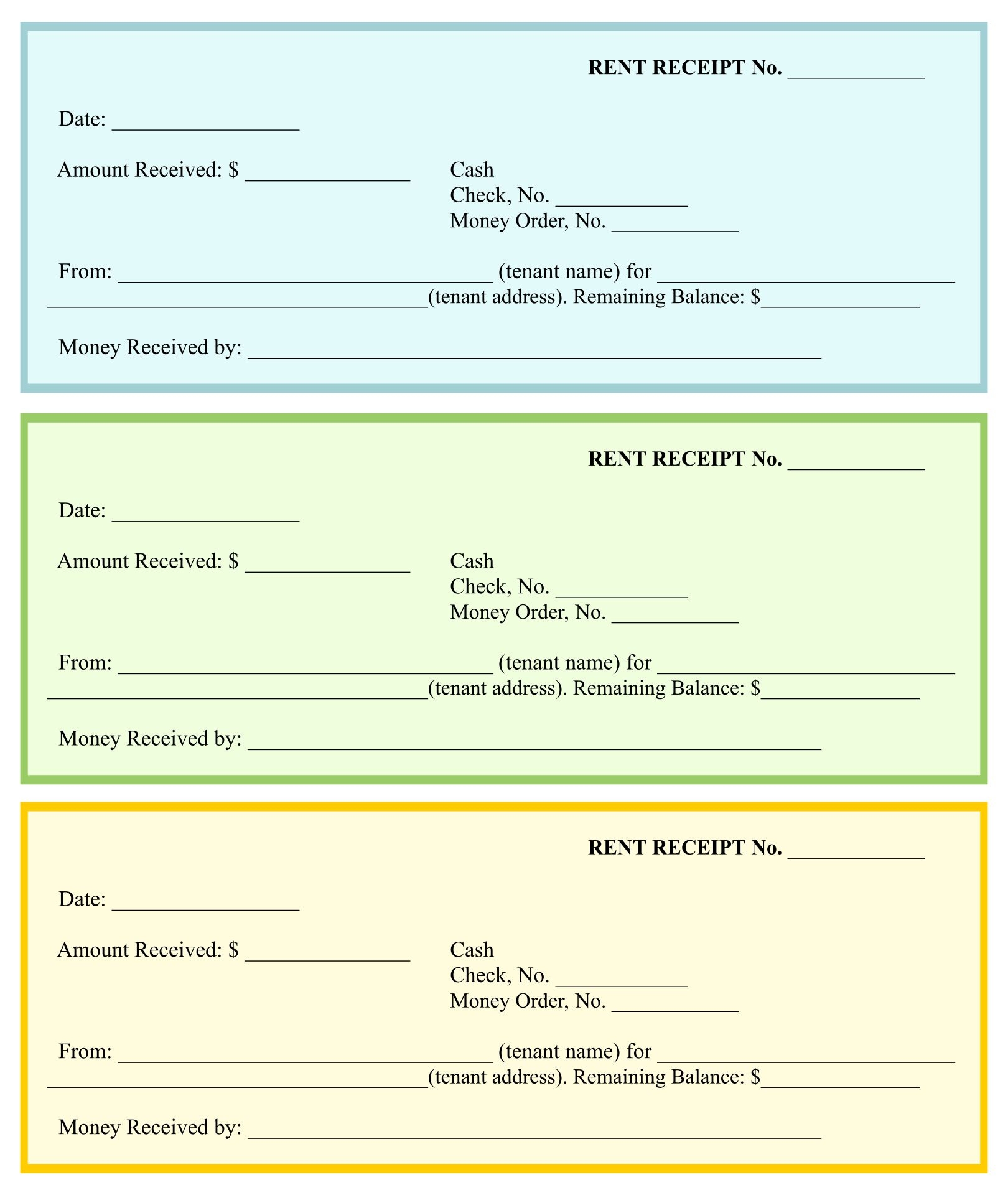 Printable Cash Receipt Blank Forms Printable Forms Free Online