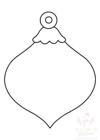Printable Christmas Ornament Template Coloring Christmas
